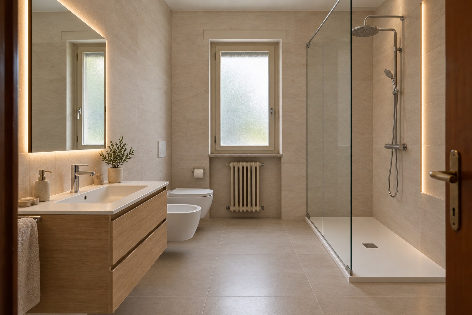 Lo stesso bagno rinnovato
